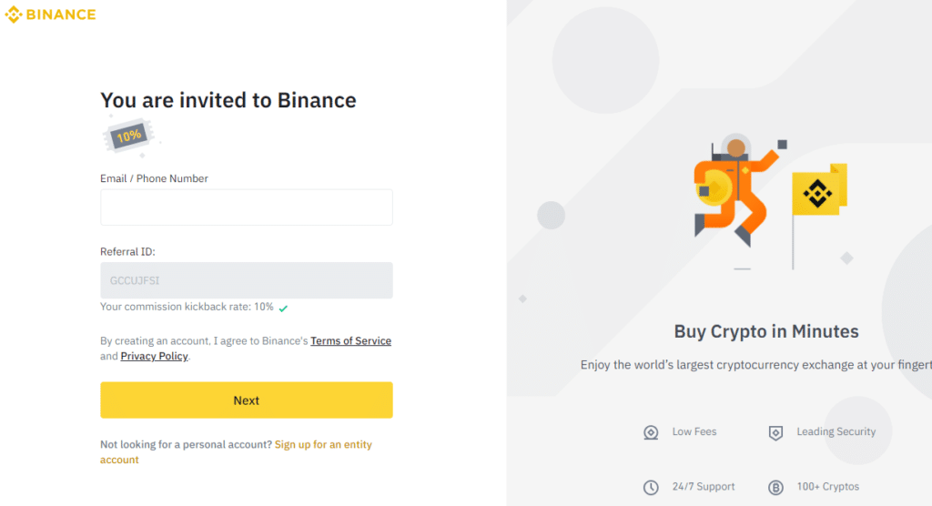 Binance Referral Code