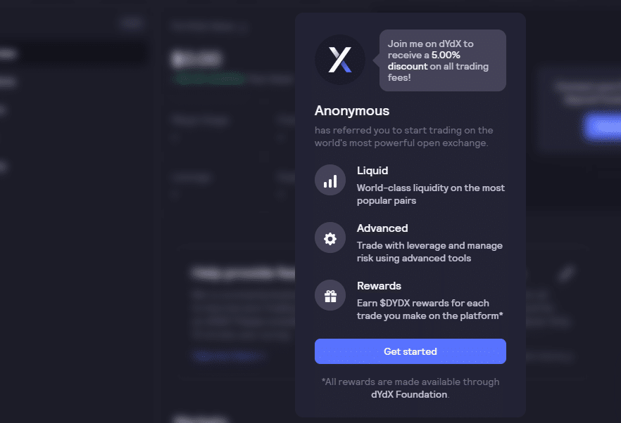 DYDX Referral Code