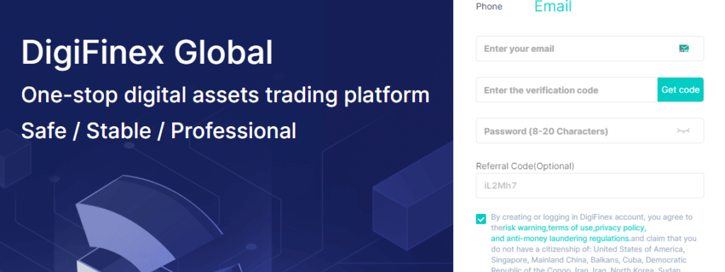 DigiFinex Referral Code