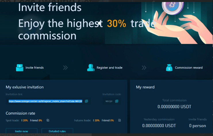 CoinTiger Invitation Code Benefits and perks