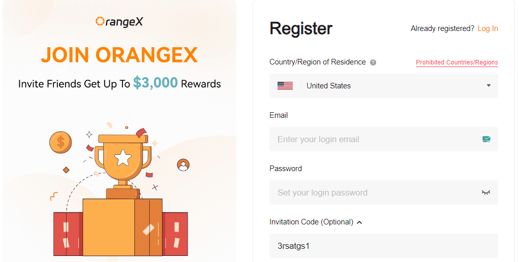 OrangeX Invitation Code And Get Benefits Perks