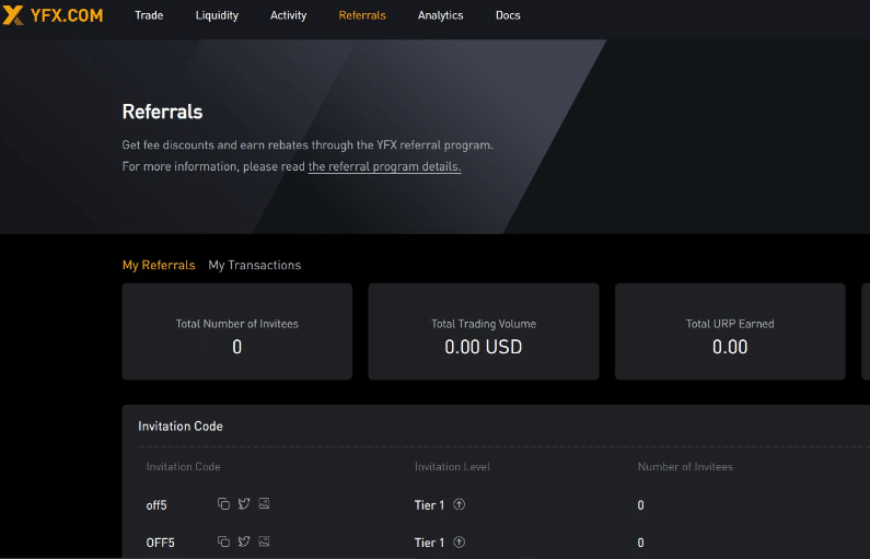 How to Apply YFX Invitation Code OFF5