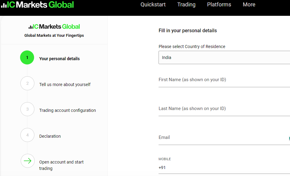 How to Apply IC Markets Partner code 47534