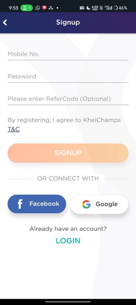 khelchamps Referral Code (A8HHHCE) you get ₹300 signup bonus.