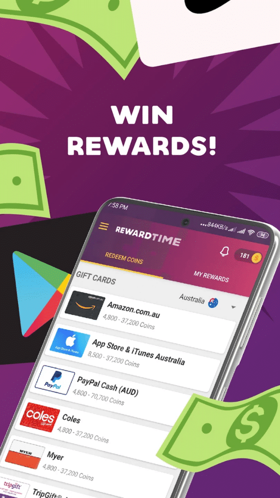 Reward Time Referral Code (happy) get ₹100 as a signup bonus.
